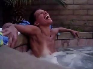 Orgasming on Jacuzzi Jets