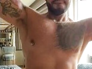 Flexing muscle and masturbate at morning - VIKTOR ROM -