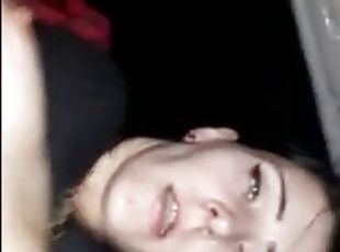 Italian couple having anal sex in the car