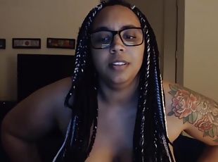 A bit on the shy side thick ebony lady squirting