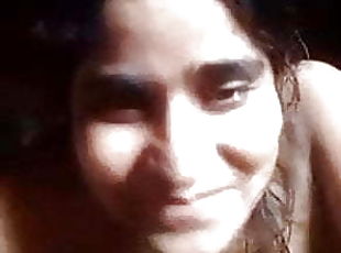 Desi mature woman struggling to capture her nudes for hubby