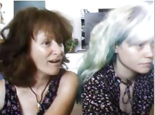 Real mother and daughter webcam