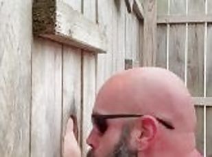 Thick Dick Bear Feeds me a Load at Outside Gloryhole