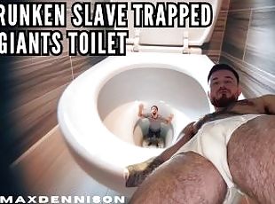 Shrunken slave trapped in giants toilet