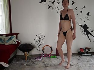 Aurora Willows Working Out In Black Bikini Gift From A Fan