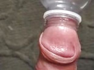 Cock Suction Stuck in a Plastic Juice Container Pt.2