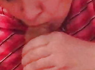 Cum hungry wife.... Swallows my tasty cum