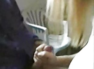 Pervert teen masturbating and old man