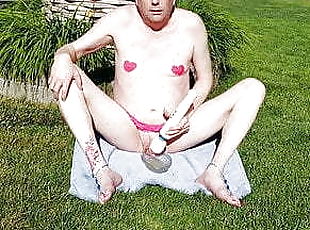 Tiny Dick Sissy Jeffery Heuett Dribbles Cum Outside
