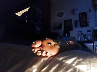 Cute friend Glitter sleeping feet pt 2