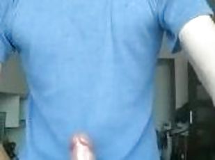 Huge cumshot on t-shirt