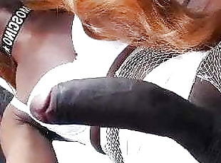 Not too big black clytoris on a trans woman