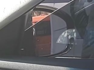 Amateur public blowjob and risky cum swallow extreme in the car on a parkin
