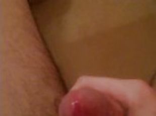 cumshot in the bathroom