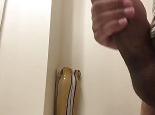 SLOWLY STROKING HARD THICK COCK