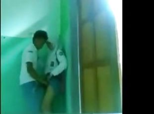 Hijab Arab college girl bathroom sex