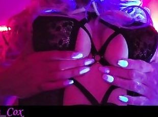 Titty Dance Strip Tease in Black Light - Vivian_Cox