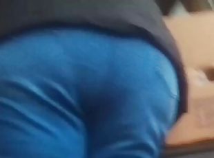 Big candid bbw mature ass in tight jeans