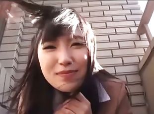 Japanese girl spits and licks and sniffs the smell of her saliva