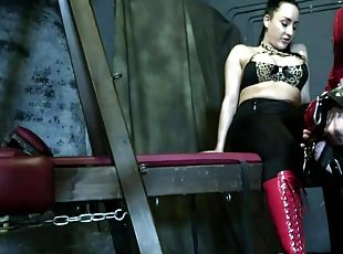 Sadistic Femdom Whipping