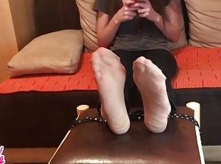 Kylie's Nylon Feet In Nude Sheer Socks Trailer