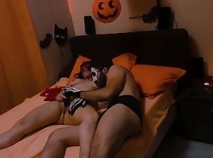 Horny skeleton fucks hard a sexy devil on halloween night - UnlimitedOrgasm