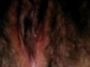 Close-up Hairy FTM Pulsating Pussy Orgasm
