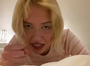 Your stepsister makes you jerk off in front of her