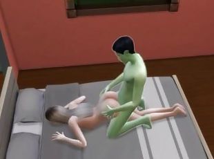A guest from Mars fucked the dugout until she settled into the beds of Sims4