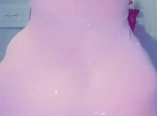 Bbw pawg twerks for Snapchat in pink jumper