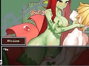 Monster girl hunter - Um sexo pesado com uma monster girl planta ruiva peituda