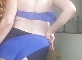 Electric blue bra and panties