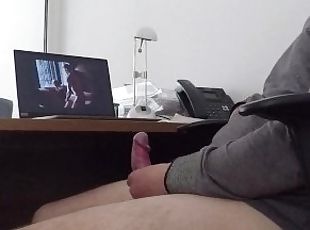 masturbación, oficina, público, amateur, chorro-de-corrida, paja, cámara, voyeur, webcam, a-solas