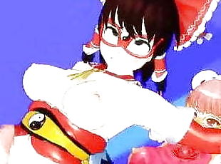 Touhou MMD Futanari Reimu &amp; Kasen