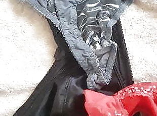 Cum on the panties of my beloved mother-in-law