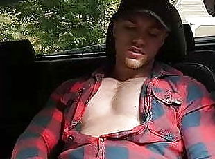 Hot stud Jack off in truck