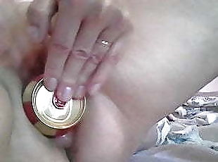 Romanian webcam with beer can