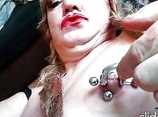 ALL EXTREME NIPPLE IN PAIN PIERCING SISSY CAROLA SMIT DGB BI