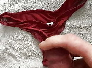 Cum on thong