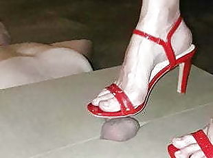 Trampling with red heels 