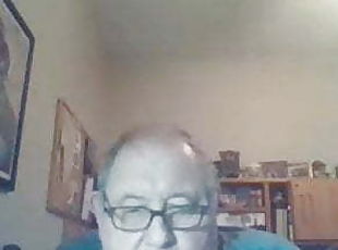 grandpa cum on webcam