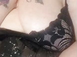 grosse, masturbation, amateur, belle-femme-ronde, secousses, solo