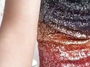 Sequin Dress Tease