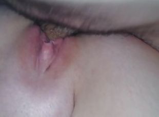 Amateur GF tight pussy fucked til I cum on her stomach