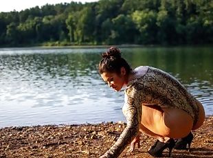 4K - Thong Bodysuit at the Beach