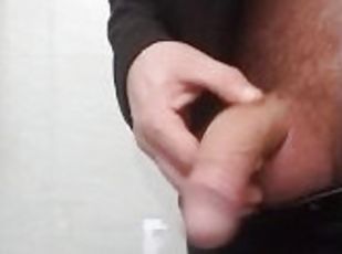 handsome daddy bathroom monster cock hard on and jerk off