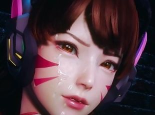 Overwatch Futa - D.Va and Ashe passionate sex