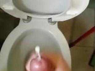 Cumming again in the bathroom.