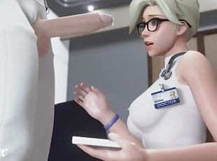 Doctor Mercy Dick Exam, blowjob deepthroath 3D