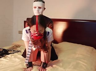 Asian Dildo Gagged And Trained